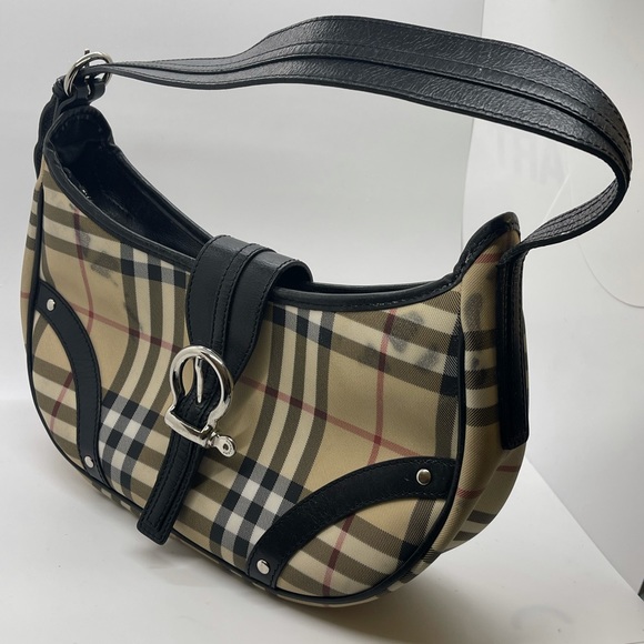 Burberry Handbags - Burberry Nova Check Canvas PVC Coated Shoulder Bag